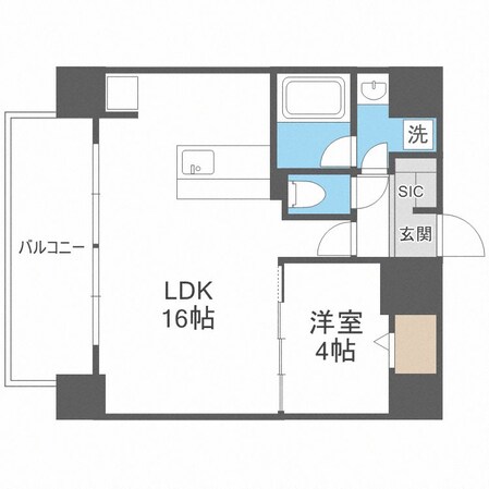 谷町四丁目駅 徒歩3分 14階の物件間取画像